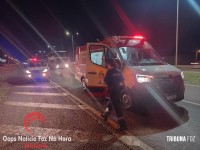 Acidente entre motocicleta e carro deixa duas vítimas em estado gravíssimo na BR-277