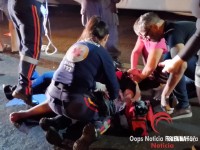Acidente entre motocicleta e carro deixa duas vítimas em estado gravíssimo na BR-277