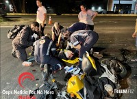 Acidente entre motocicleta e carro deixa duas vítimas em estado gravíssimo na BR-277