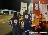 Acidente entre motocicleta e carro deixa duas vítimas em estado gravíssimo na BR-277