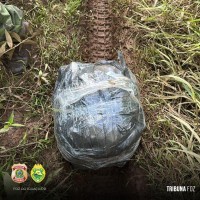 PF e PM apreendem 11 Kg de maconha tipo capulho nas margens do Rio Paraná