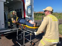 Colisão entre dois veículos na marginal da BR-277 deixa duas pessoas feridas em Foz do Iguaçu