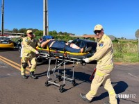 Colisão entre dois veículos na marginal da BR-277 deixa duas pessoas feridas em Foz do Iguaçu