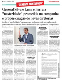 General Silva e Luna enterra a "austeridade" prometida na campanha e propõe criação de novas diretorias