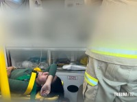 Mulher fica ferida após colisão entre moto e carro no Jardim Curitibano