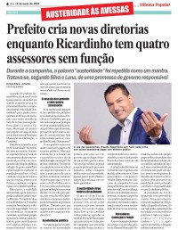 Prefeito cria novas diretorias enquanto Ricardinho tem quatro assessores sem função