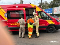 Colisão entre carro e moto na Av. República Argentina deixa motociclista ferido