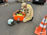 Colisão entre carro e moto na Av. República Argentina deixa motociclista ferido