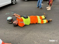 Colisão entre carro e moto na Av. República Argentina deixa motociclista ferido