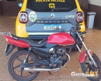 Motocicleta de placa paraguaia é apreendida com irregularidades em São Miguel do Iguaçu
