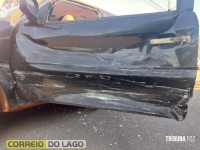 SAMU atende vítima de acidente em frente à Câmara de Vereadores de Santa Helena