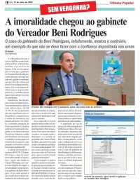 A imoralidade chegou ao gabinete do Vereador Beni Rodrigues