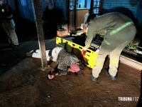 Siate socorre vítima de agressão na marginal da Rodovia BR-277 em Foz do Iguaçu