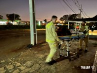 Siate socorre vítima de agressão na marginal da Rodovia BR-277 em Foz do Iguaçu