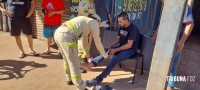 Motociclista é socorrido pelo Siate após colisão de duas motos na Av. General Meira