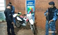 Moto furtada é recuperada após perseguição policial em Puerto Iguazu
