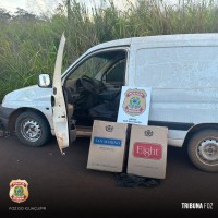 PF apreende veículo carregado com caixas de cigarros contrabandeados em Ramilândia