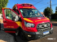 Acidente entre moto e caminhão deixa adolescente ferido em Foz do Iguaçu