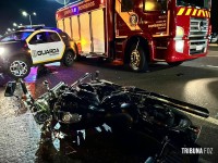 Motociclista sofre acidente na BR-277, mas escapa com ferimentos leves