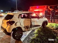 Motociclista sofre acidente na BR-277, mas escapa com ferimentos leves