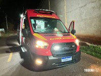 Homem sofre acidente grave ao colidir motocicleta contra barracão em Três Lagoas