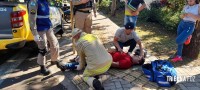 Motociclista fica ferido após colisão na Av. General Meira