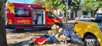 Motociclista fica ferido após colisão na Av. General Meira