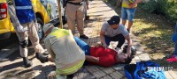 Motociclista fica ferido após colisão na Av. General Meira