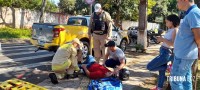 Motociclista fica ferido após colisão na Av. General Meira