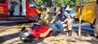 Motociclista fica ferido após colisão na Av. General Meira