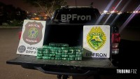 BPFRON e NEPOM apreendem maconha às margens do Rio Paraná em Foz do Iguaçu 