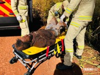 Homem é encontrado agredido e algemado no desvio área rural entre Foz do Iguaçu e Santa Terezinha de Itaipu