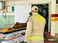 Homem ferido  após acidente de trânsito no Paraguai é trazido as pressas para o Hospital Municipal de Foz do Iguaçu 