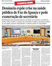 Denúncia expõe crise na saúde pública de Foz do Iguaçu e pede exoneração de secretário