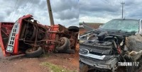 Colisão frontal entre caminhonete e SUV mobiliza o SAMU na estrada entre Missal e Itaipulândia