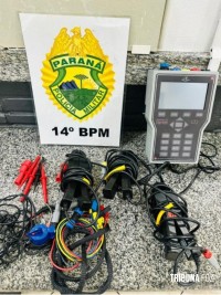 Polícia Militar localiza objetos furtados da COPEL na Favela do Monsenhor