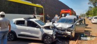 Colisão frontal na Av. das Cataratas mobiliza o Corpo de Bombeiros