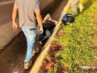 Acidente com múltiplos veículos deixa motociclista ferido na BR-277 