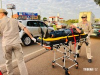 Acidente com múltiplos veículos deixa motociclista ferido na BR-277 
