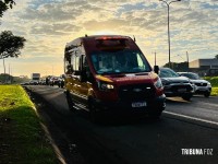Acidente com múltiplos veículos deixa motociclista ferido na BR-277 