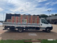BPFRON e PF apreendem caminhão carregado com 15 mil pacotes de cigarros em Marechal Cândido Rondon
