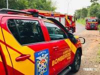 Homem ateia fogo na própria casa após término de relacionamento na Favela da Sadia em Foz do Iguaçu 
