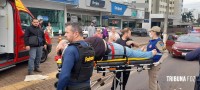 Siate socorre motociclista após colisão na Av. Costa e Silva