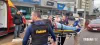 Siate socorre motociclista após colisão na Av. Costa e Silva