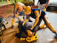 Motociclista fica ferido após colisão com automóvel na Av. Gramado