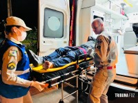 Motociclista fica ferido após colisão com automóvel na Av. Gramado