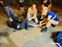Motociclista fica ferido após colisão com automóvel na Av. Gramado
