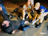 Motociclista fica ferido após colisão com automóvel na Av. Gramado