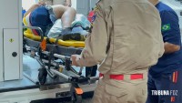 Motociclista sofre fratura de fêmur após queda na chuva no Bairro Morumbi