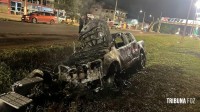 Colisão seguido de incêndio a veículo deixa condutor brasileiro ferido em Ciudad Del Este